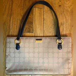 Vintage Kate Spade Purse in Tan with Gold Accents